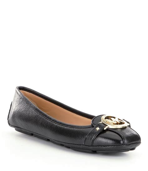 michael michael kors fulton mk buckle leather moccasin flats|Michael Michael Kors Women's Fulton Moccasin .